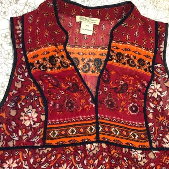 Lucky Brand Slvless Patterned Blouse - Picture 2 of 8